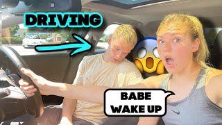 PASSING OUT WHILE DRIVING PRANK ON GIRLFRIEND!!