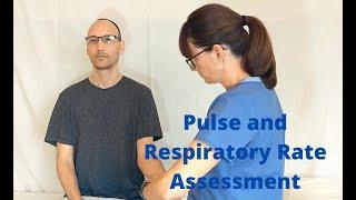 Assessment of Pulse and Respiratory Rate Demonstration #nursingskills #nursingstudent