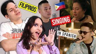 LATINOS react to FILIPINOS singing in PERFECT SPANISH...