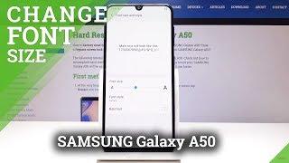 How to Change Font Size & Style in SAMSUNG Galaxy A50 - Maximize Font Text