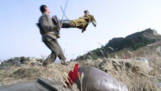 Japanese lieutenant colonel VS Chinese head  Victory with a big knife