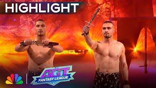 Vardanyan Brothers CONQUER sword-balancing | Semi-Finals | AGT: Fantasy League 2024