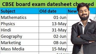 BREAKiNG news - CBSE changed its date sheet for board EXAMS