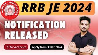 Officially Released RRB JE 2024 NOTIFICATION #sandeepjyani
