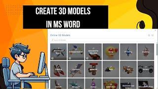 Insert 3d Models in MS Word || Insert 3d Picture in Word #ncgyan