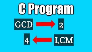 Write a c program to find gcd and lcm of two numbers | vision academy