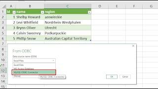 Connecting Excel to MySQL via ODBC Driver