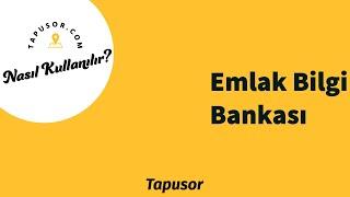 Emlak Bilgi Havuzu ve Detaylı Analizler - Tapusor.com