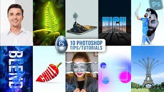 10 Photoshop Tips and Tutorials | Adobe Photoshop Par01 | 2024