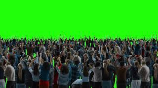 green screen crowd cheering