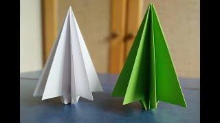 Елка оригами из бумаги | Origami paper christmas tree | Новогодние поделки | Christmas paper craft