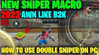 HOW TO USE DOUBLE SNIPER IN PC 2023 | HOW TO USE BEST MACRO IN BLUESTACKS 5 LATEST