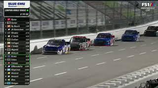 FINAL LAPS OF RACE - FINISH OF BLUE EMU 200 NASCAR TRUCK SERIES AT MARTINSVILLE