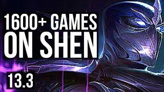 SHEN vs RENEKTON (TOP) | 3/0/8, 1600+ games, 1.0M mastery | KR Master | 13.3