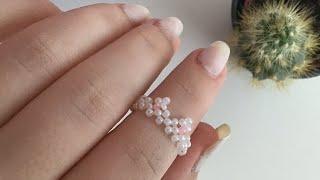 Tutorial on a beaded cat ears ring / Туториал на кольцо из бисера кошачьи ушки