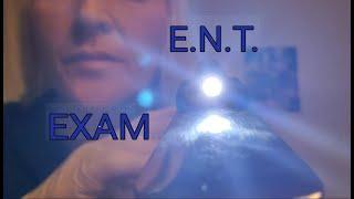 ASMR E.N.T. EXAM [Nasal Polyps] MEDICAL Doctor Role-play (Otoscope,Latex Gloves, Nasal Speculum)