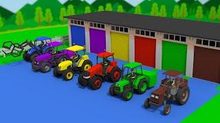Colorful Garages with Tractors and Construction of a Pulpit for Farmer -View New Tractors