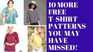 10 More Free T-shirt Patterns You May Have Missed