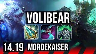 VOLIBEAR vs MORDEKAISER (TOP) | 7 solo kills, 44k DMG, Dominating | EUW Master | 14.19