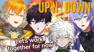 [Eng Sub] Heroes Can't Stop Griefing Each Other In UP N' DOWN (Nijisanji_Clip/ Oriens/ Dytica)