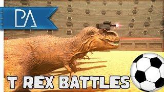 T-REX WITH LAZER BEAMS PLAYING SOCCER!?! - Beast Battle Simulator Gameplay