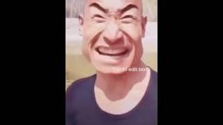 square head chinese man screaming