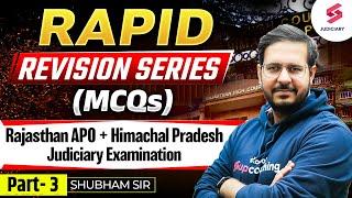 MCQ for Rajasthan APO & Himachal Pradesh Judiciary Examination | Part 3 | By Shubham Sir