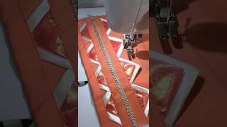 Sleeves with satin fabric triangle and lace design - Sewing Tips #sewing