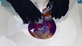Amazing 3D - Galaxy Pour/Kiss Pour with MIX Pouring Medium - Acrylic Pouring