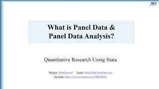 What is Panel Data & Panel Data Analysis Method?