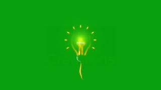 Glowing Bulb with light effect | Green Screen Library