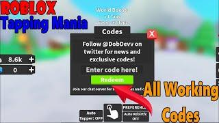 All Working Codes Of Roblox Tapping Mania (Nov 2020)