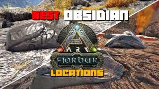 ARK: Fjordur | 11 OBSIDIAN Locations | Best Spots To Farm!