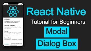 React Native tutorial #32 Modal | Dialog Box in react-native