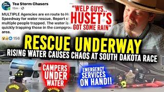 ON-SITE CALLER: Huset's sustainable RAIN causes rising waters to FLOOD camping area & more!!