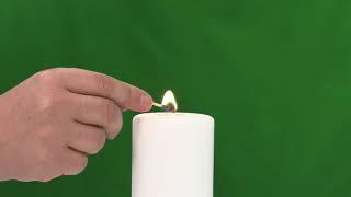 Candle On Green Screen Video | Green Screen | Worldwide 4K Videos