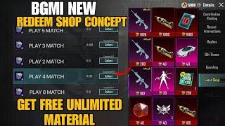 Finally  BGMI New Redeem Shop Here ? | Get Free Unlimited Material In Bgmi | Bgmi 3.4  New Shop 2.0