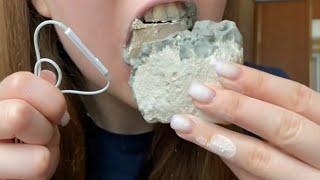 Wet chalk eating | wet clay eating with paste | clay paste eating