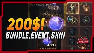 200$ Cosmetic - New Bundles - Events - Free 5-Star Gem & Gifts - Diablo Immortal