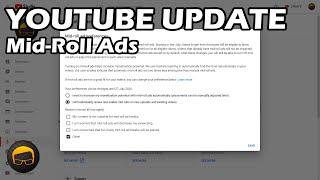 YouTube Mid-Roll Ad Changes (8 Minute Videos, More Ads, etc)