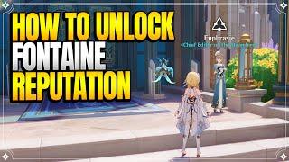 How to Unlock Fontaine Reputation System | World Quests & Puzzles |【Genshin Impact】