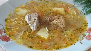 Бабушка научила! Щи из квашеной капусты со свининой!/Sauerkraut cabbage soup/