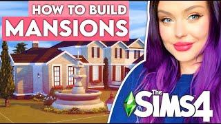 How To Build a Mansion in The Sims 4 // EASY Step by Step Mansion Building Tutorial Using BASE GAME
