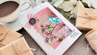 HOW TO MAKE a Pretty SPRING SHADOW BOX Card | Simon Says Stamp March 2025 CARD KIT - Tweet Friend