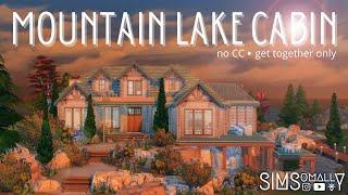 MOUNTAIN LAKE CABIN - COEUR - noCC Sims 4 Speed Build - Family Home - With LoFi Background Music