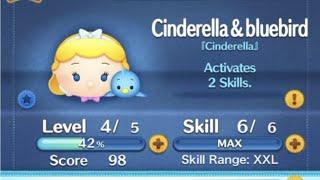 Cinderella & bluebird | Max Skill 6 | Disney Tsum Tsum | HIGH COINS | HIGH MyTSUMS