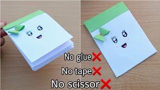 DIY mini notebook|How to make mini notebook with paper|No glue mini notebook|Mini notepad