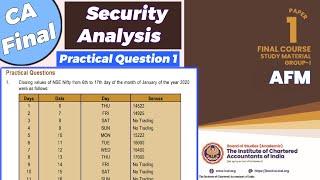 Practical Question 1 |Security Analysis|CA Final ICAI Module Illustration|Practical Question#cafinal