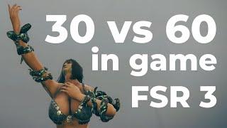 Elden Ring 30 fps vs 60 fps FSR 3 (Mod) Comparison in Game in Real Time