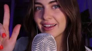 ASMR positive affirmations, hand movements, mouth sounds & mic brushing (close up)